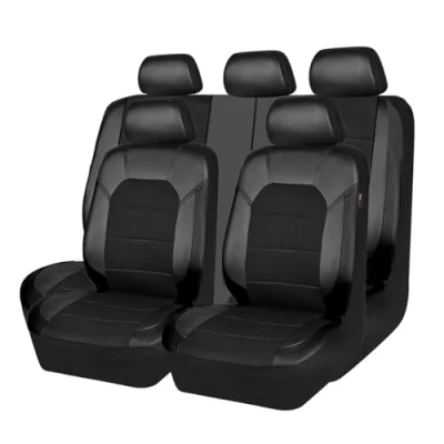 Image of 9 Pcs Car Seat Cover for Toyota Yaris Cross SUV 2021 2022 2023 2024, Leather Waterproof Breathable Covers Full Set Protector Interior Accessories,Black