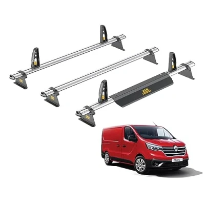 Image of Van Guard Roof Rack for Renault Trafic (2014+) 3 Bars + 4 Load Stops [Only Suitable Standard Models] Ulti Bar VG315