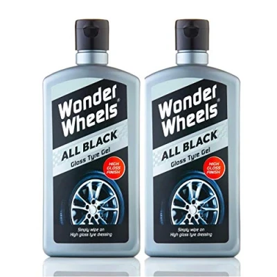 Image of Wonder Wheels All Black Gloss Tyre Gel 500ml x 2 Wipe On High Finish
