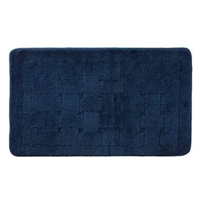 Image of Emma Barclay Orkney Crosshatch Bath Mat (45x75cm) (Navy)