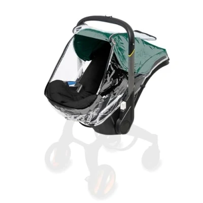 Image of iNszkoos Baby Stroller Rain Cover Compatible with Doona &amp; Catseat, Carrier Travel Raincover Accessory, Infant Pushchair Buggy Ventilated Weather Shield Easy Access Zipper