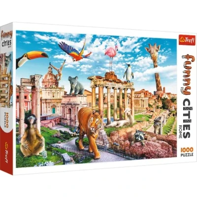 Image of Trefl 10600 Roma selvaggia 1000 Elements, Funny, Capitals of Europe, City, Animal, DIY, Creative Entertainment, Classic Puzzle, Wild Rome
