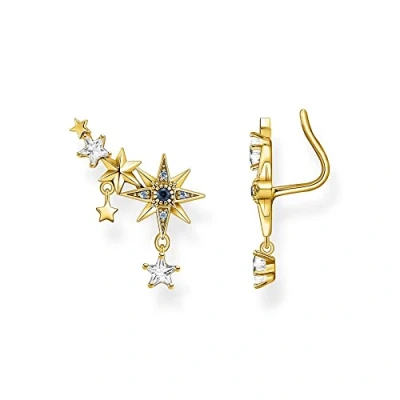 Image of Thomas Sabo, Women’s Sterling silver Cubic Zirconia Earrings, Gold, 1,8cm H2223 959 7
