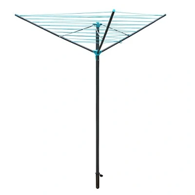 Image of JVL 3 Arm Powder Coated Steel Rotary Airer, 30 Metres, Grey (11 200)