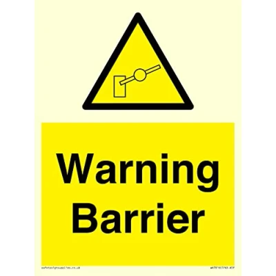 Image of Warning Barrier Sign 150x200mm A5P
