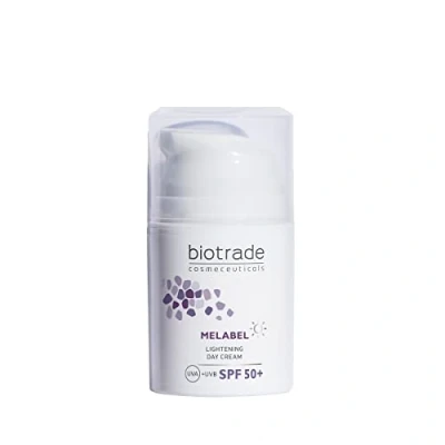 Image of Biotrade Melabel Lightening Day Cream SPF 50 Sun Protection Lightens Dark Spots on the Skin Evens Tone With Phytic Acid Gentle Hydration 50ml
