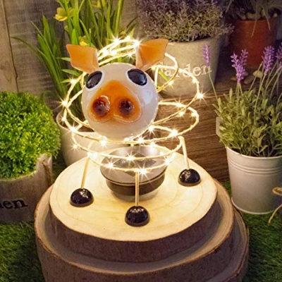 Image of GardenKraft Solar Wire Pig With 62 Micro LED