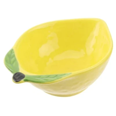 Image of UPKOCH Ceramic Sauce Dish Dip Bowls Lemon Shape Seasoning Serving Bowl Sushi Soy Dishes for Snack Fruit Appetizer Dessert