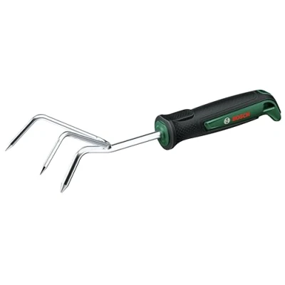 Image of Bosch Garden Hand Tool Grubber (Hand Cultivator, for Loosening and Aerating Soil in Beds, Robust, Stainless Steel, Soft Grip Handle, Ergnonomic Design)