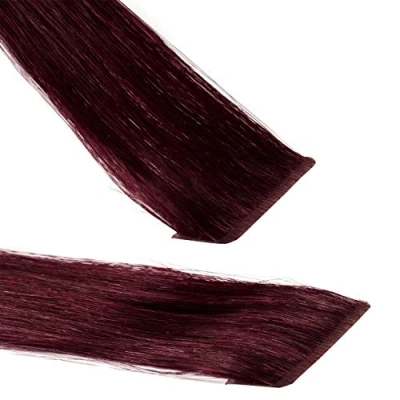 Image of hair2heart 40 x REMY Invisible Tape In Hair Extensions #9j 24 Inch, 0.1 kg