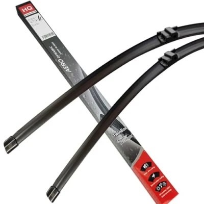 Image of HQ AUTOMOTIVE Front Windscreen Wiper Blades fits MERCEDES C Class 2pcs Replacement W204 2008 2013 Graphite Coated Natural Rubber No Smear Judder Free Model ADM42 422 V1