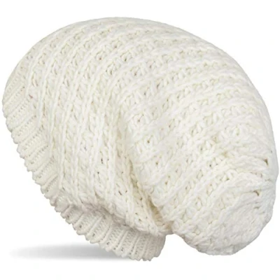 Image of styleBREAKER Unisex Knit Beanie with Rough Knit, Long Slouch Beanie, Winter hat 04024158, Colour:Taupe