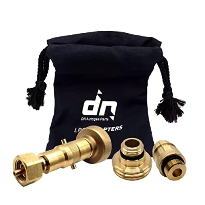 Image of DN Autogas Parts LPG GPL Gas Bottle Refill Adapter Set M22 for All Europe ACME DISH EURONOZZLE BAYONET with Bag