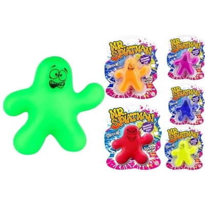 Image of KandyToys Mr Splatman Squishy Toys Squeezy Figdet 6 colours 1 colour sent at random