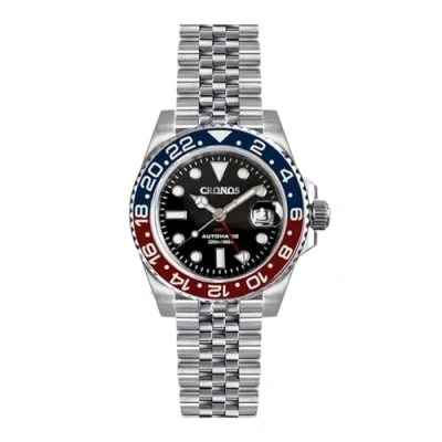 Image of NIADI Cronos NH34 Automatic Classic GMT Watch Bidirectional Ceramic Bezel Sapphire Glass 20 ATM Stainless Steel Dress Men Watches, color 3, fashion
