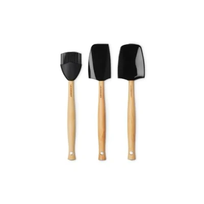 Image of Le Creuset Spatula Set 3 Pieces Premium Black