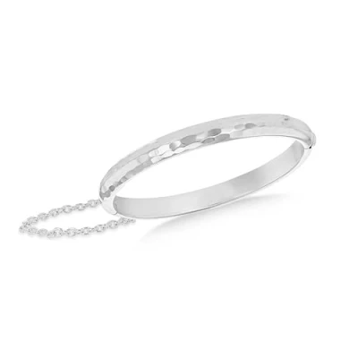 Image of Tuscany Silver Children&#039;s Sterling Fine Diamond Cut Baby Bangle