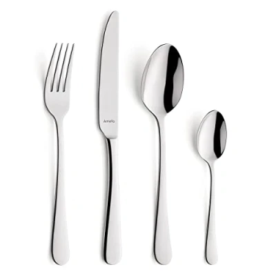 Image of AMEFA Austin Cutlery Set 24 Piece for 6 People Vintage Design Stainless Steel 18/10 High Polished