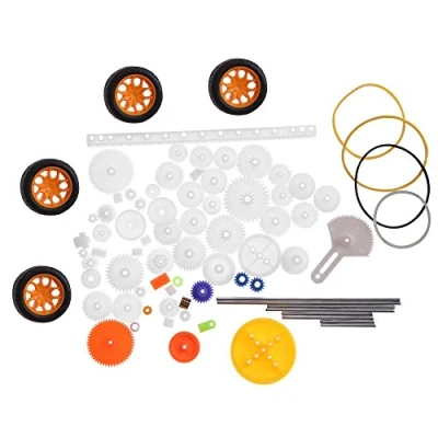 Image of 78pcs Plastic Gears Axle Belt Bushings Pulley Worm Rack Kits Gear Set Shaft DIY Toy car Accessories