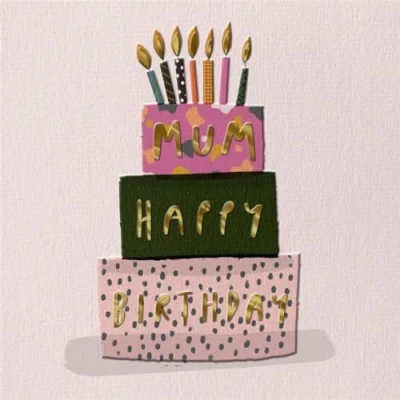 Image of Hallmark Mum Happy Birthday Greetings Card, 16.5 x cm