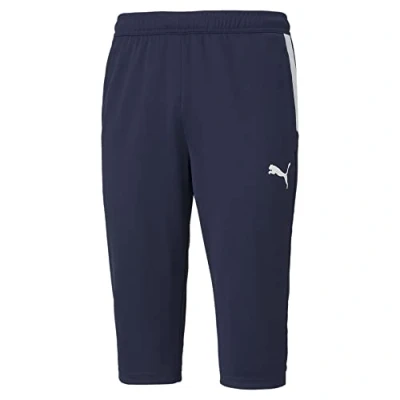 Image of PUMA Men&#039;s Teamliga Training 3/4 Pants, Peacoat White, X Large