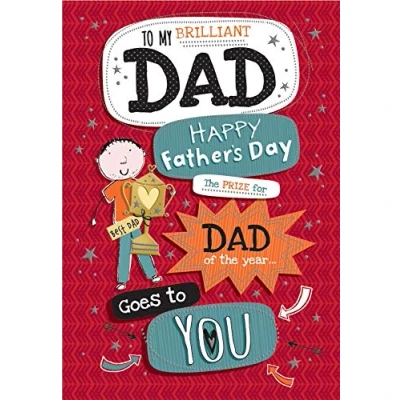 Image of Traditional Father&#039;s Day Card Dad 9 x 6 inches Piccadilly Greetings