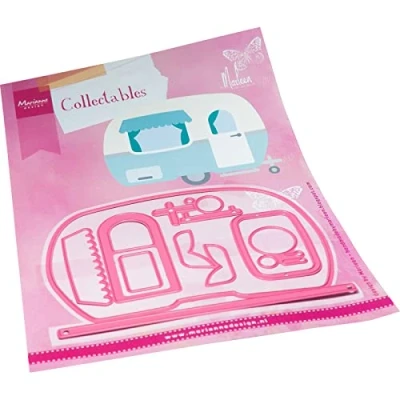 Image of Marianne Design Collectables, Caravan by Marleen, Intricate Designs and Embossed Details for Paper Crafts, Pink, One Size