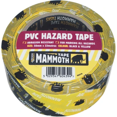 Image of Everbuild Mammoth PVC Hazard Tape Red/White