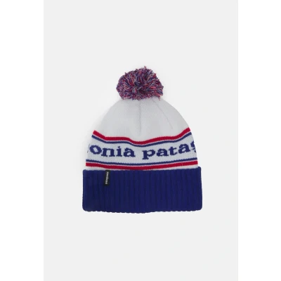 Image of Patagonia 29187prvball Powder Town Beanie Colour: Park Stripe: Viking Blue Size: All