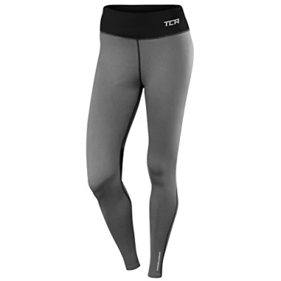 Image of TCA Women&#039;s SuperThermal Performance Workout High Waisted Running Training Tights Leggings with Pocket Castlerock/Black, XS