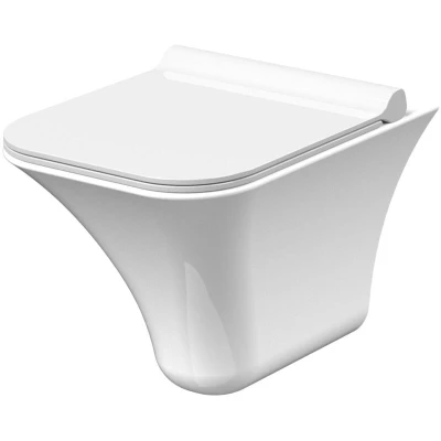 Image of Baystone Charm Wall Hung Rimless Toilet &amp; Soft Close Seat