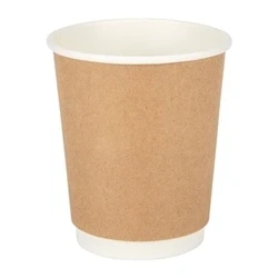 Image of Fiesta GP436 Takeaway Kraft Coffee Cups, Double Wall, 8 oz. (Pack of 25)