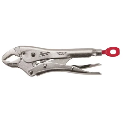Image of Milwaukee Grip Pliers MAX BITE with V Profile Jaws, Silver, (4932471730)