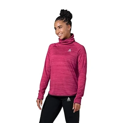 Image of Odlo Women Running top RUN EASY WARM, festival fuchsia melange, XS