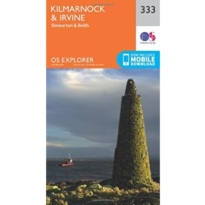 Image of Explorer 333 Kilmarnock &amp; Irvine Map With Digital Version