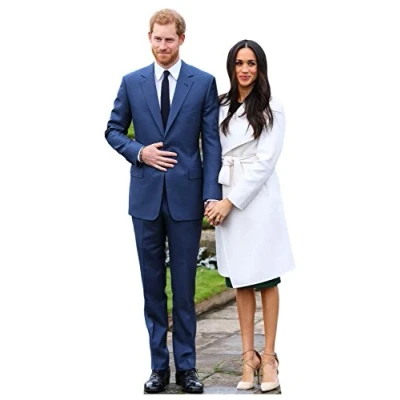 Image of STAR CUTOUTS Royal Couple Prince Harry &amp; Meghan Markle, cardboard, Multi Colour, 91 x 5 42 cm