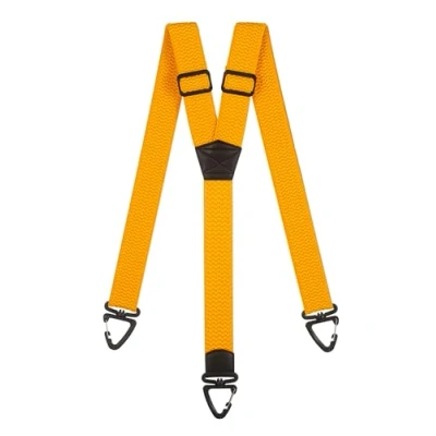 Image of Olata Heavy Duty Y Shape Braces/Suspenders with Plastic Carabiner Clips 4cm. Yellow