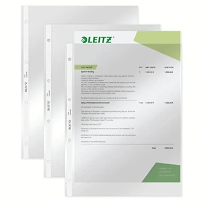 Image of Leitz 4734 31 00 Super Premium Document Wallet A4 PVC Hard Film Waterproof Pack of 10