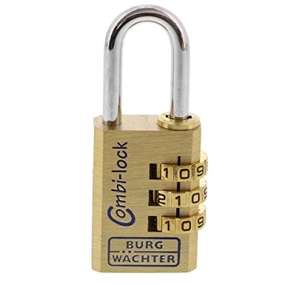 Image of Burg Wachter Combi 80 30 M SB Combination Padlock 30mm 80, Brass