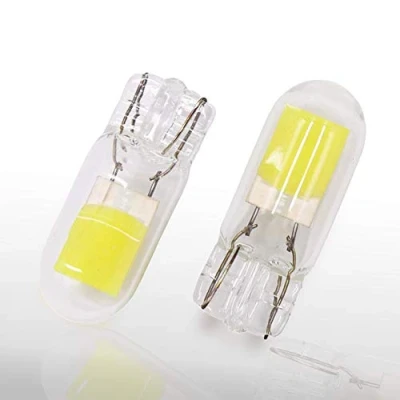 Image of 2PCS T10 194 W5W LED Bulb 12V COB Chip 6000K White 168 501 2825 Bulbs for Car Interior Lights Map Light License Plate Side