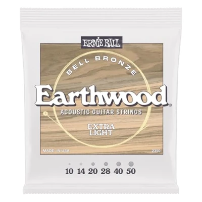 Image of Ernie Ball Extra Light Earthwood Bell Bronze Acoustic Guitar Strings 10 50