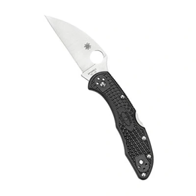 Image of Spyderco Delica 4 Lightweight 7.12&quot; Signature Folding Knife with 2.87&quot; Wharncliffe Steel Blade and High Strength FRN Handle PlainEdge Grind C11FPWCBK