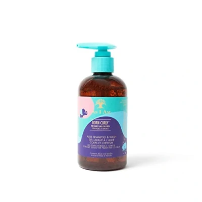 Image of As I Am Born Curly aloe Shampoo &amp; Wash 240ml/8oz (kids), clear, (Pack of 1)