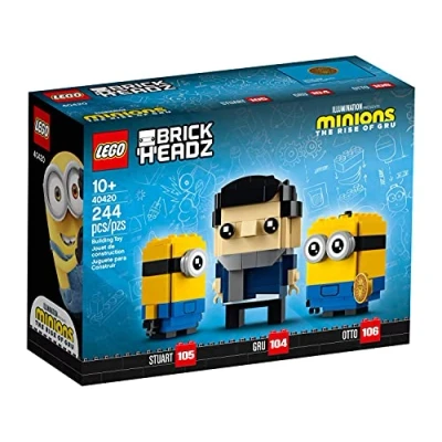Image of LEGO Minions Brickheadz Gru, Stuart and Otto Set 40420
