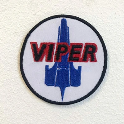 Image of Battlestar Galactica Viper Pilot Badge Iron on Sew Embroidered Patch