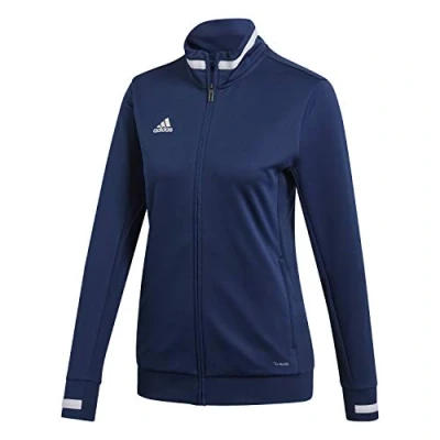 Image of Adidas Women&#039;s T19 TRK JKT W Sport Jacket, Team Navy Blue/White, M