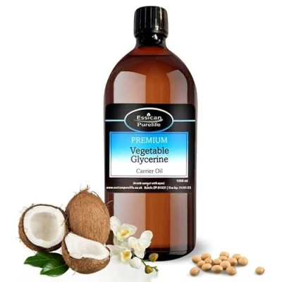 Image of Vegetable Glycerin 1000ml for Skin, 100% Pure Food Grade, Body Moisturiser, Ideal Cosmetics and Skin USP Pharmaceutical, Grade Glycerine
