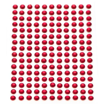 Image of 176 x Red Self Adhesive Diamante Stick On Rhinestone Gems 4mm
