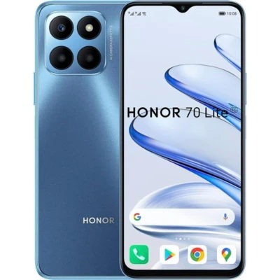 Image of HONOR 70 Lite, Smartphone 5G, 4GB+128GB, 6,5 90Hz FullView Display, 5000 mAh, Android 12, Dual SIM, Ocean Blue