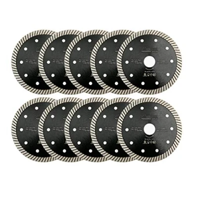 Image of SHDIATOOL Diamond Super Thin Blade for Porcelain Ceramic Tile Granite 10PK Dia 125MM Turbo Cutting Disc